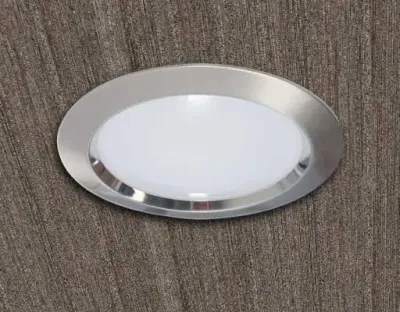 9W LED Einbau Downlight Edelstahl gebürstet rund dim. Warm Weiß / 2800-3300K 630lm 230VAC IP40 120Grad — Bild 2