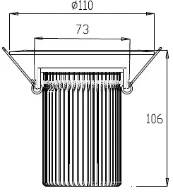 15W LED Einbau Leuchte silber Warm Weiß / IP44 230VAC — Bild 6