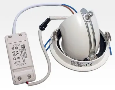 8W LED Einbau Spotleuchte weiß rund Warm Weiß / 2700-3200K 525lm 230VAC IP40 90Grad — Bild 5