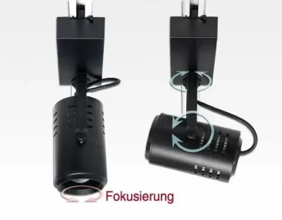 45W LED 3-Phasen Schienen Leuchte 24-60Grad einstellbar / schwarz Neutral Weiss 4800lm 230VAC — Bild 3